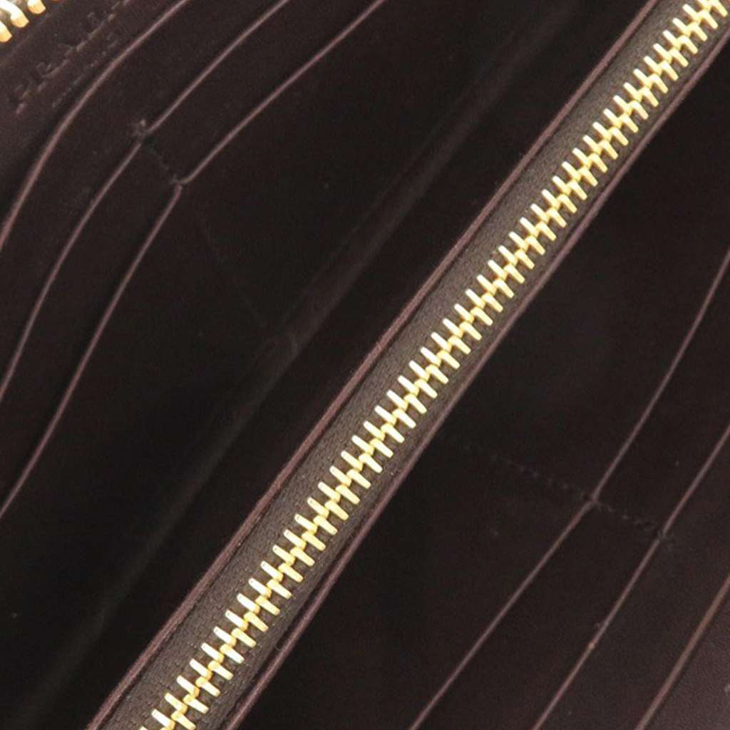 Prada Pony Hair Leopard Print Zip Around Wallet Beige Good condition - Inside View