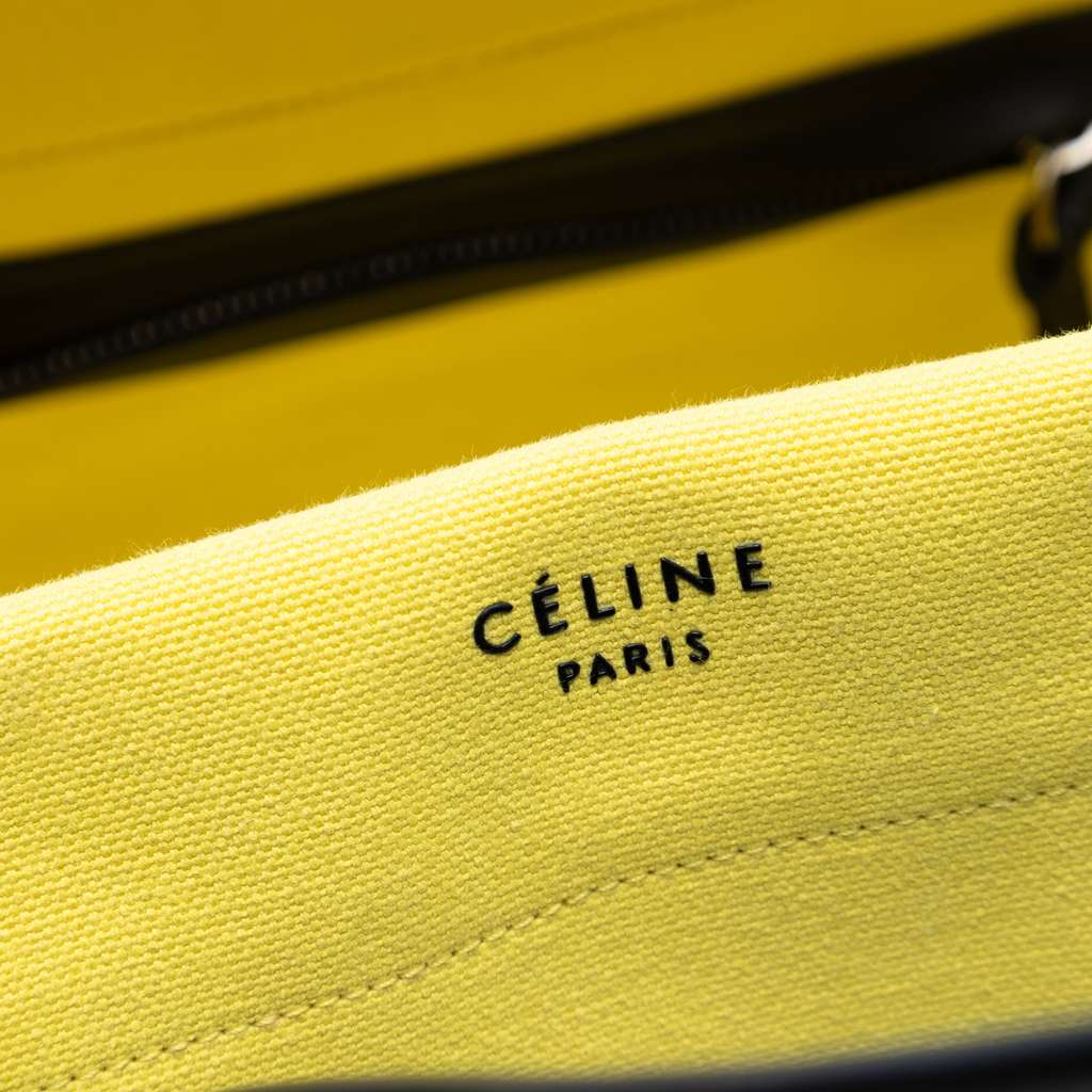 Celine Medium Canvas Phantom Luggage Tote Yellow Canvas Good condition - Box View