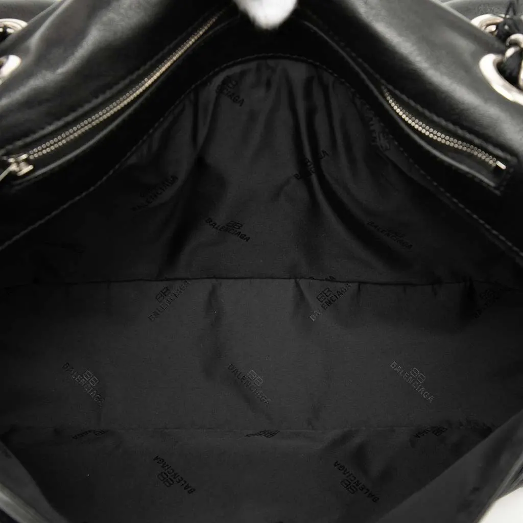 Balenciaga Medium Leather Modu Shoulder Bag Black Leather Very good - Model View