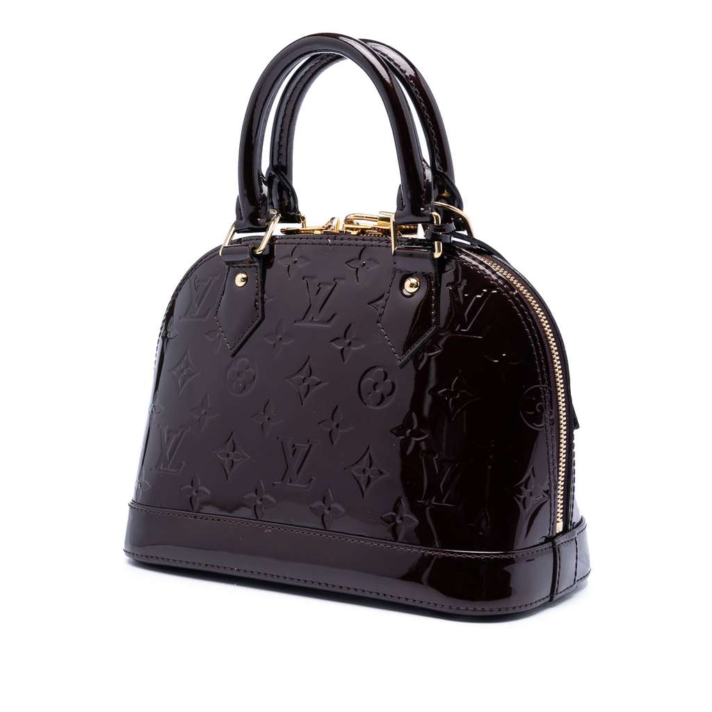 Louis Vuitton Monogram Vernis Alma BB Purple Leather Good condition - Back View