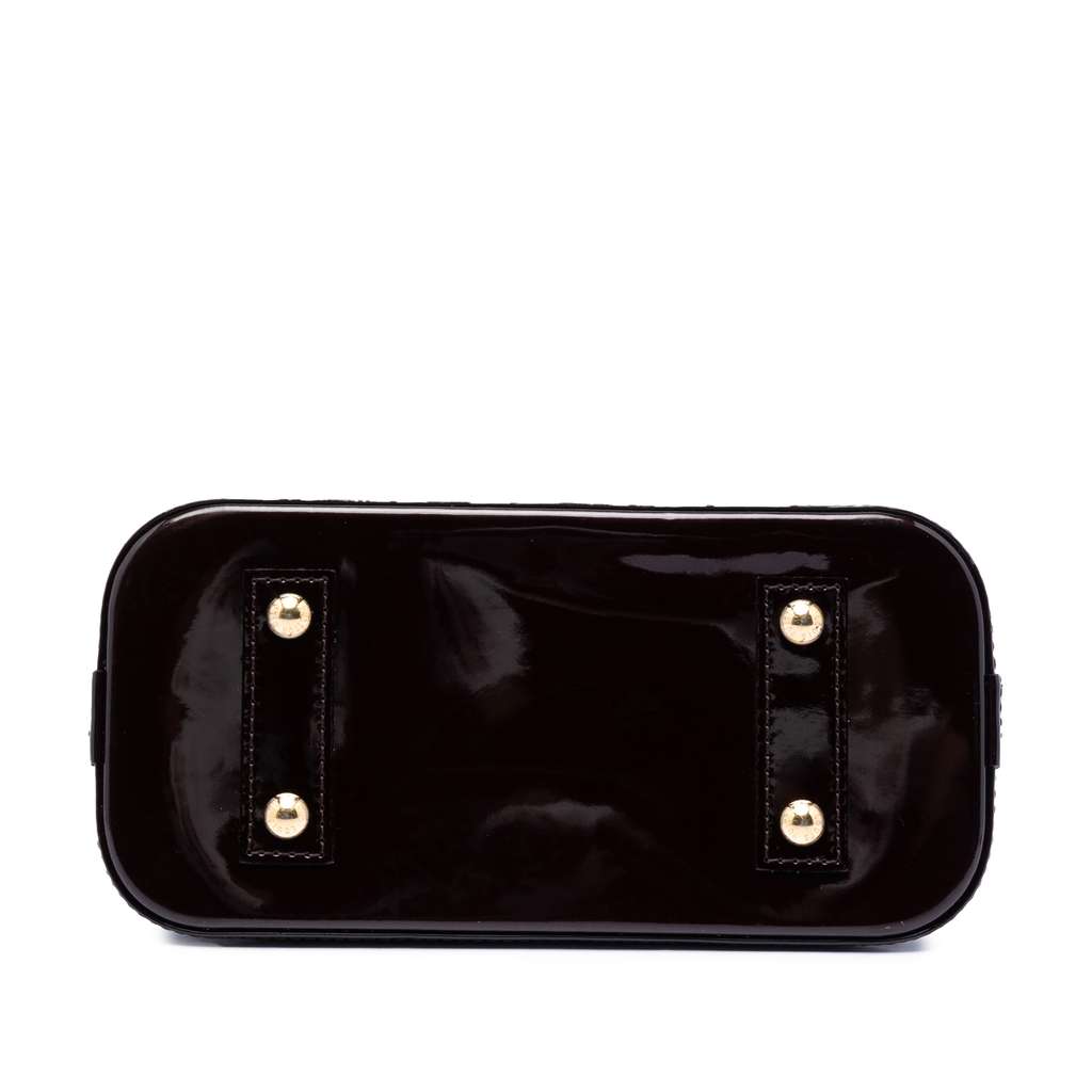 Louis Vuitton Monogram Vernis Alma BB Purple Leather Good condition - Inside View