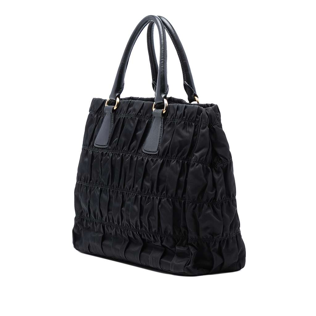 Prada Tessuto Gaufre Satchel Black Good condition - Back View