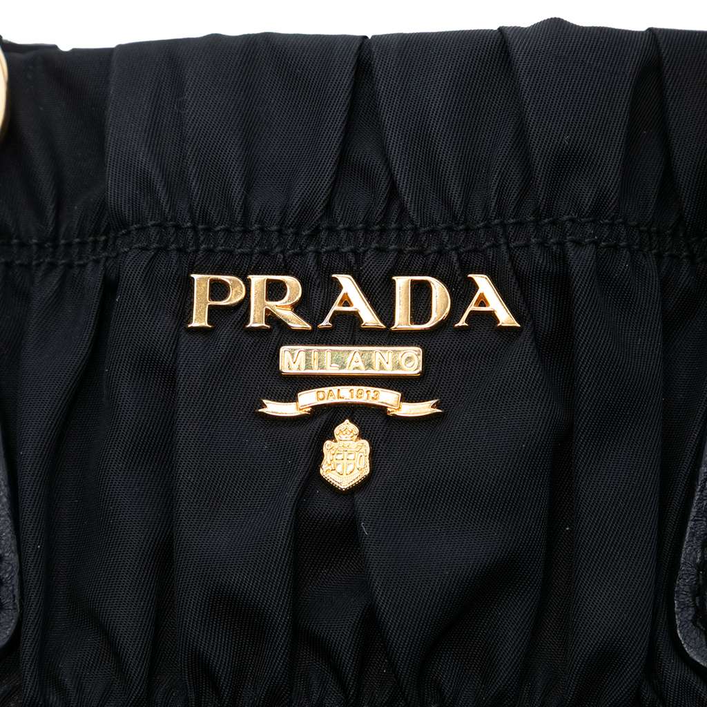 Prada Tessuto Gaufre Satchel Black Good condition - Box View