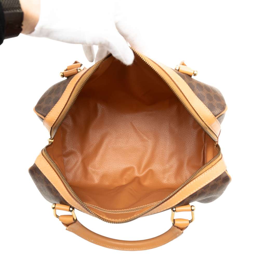 Celine Macadam Coated Canvas Boston Bag Brown Canvas Good condition - Model View