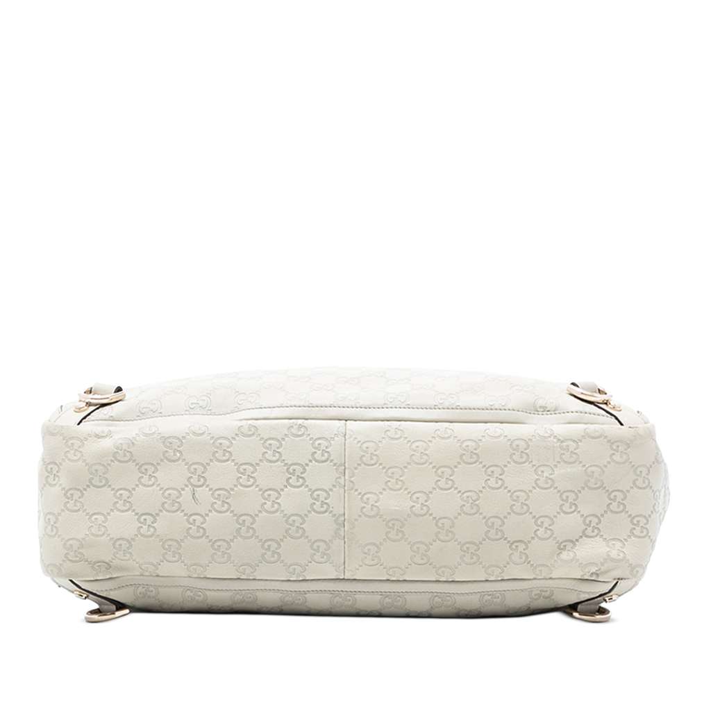 Gucci Guccissima Abbey D Ring Tote White Leather Good condition - Inside View