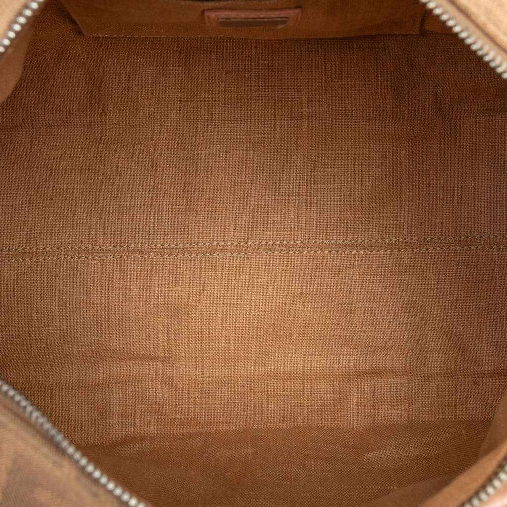Fendi Zucca Canvas Selleria Boston Bag Brown Canvas Good condition - Model View