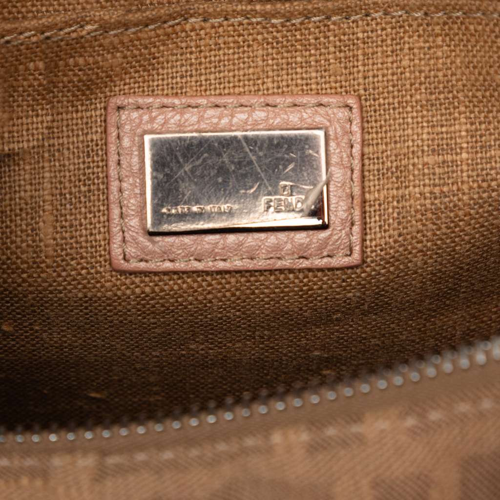 Fendi Zucca Canvas Selleria Boston Bag Brown Canvas Good condition - Box View