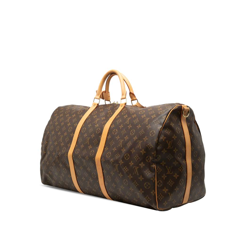 Louis Vuitton Monogram Keepall Bandouliere 60 Brown Good condition - Back View
