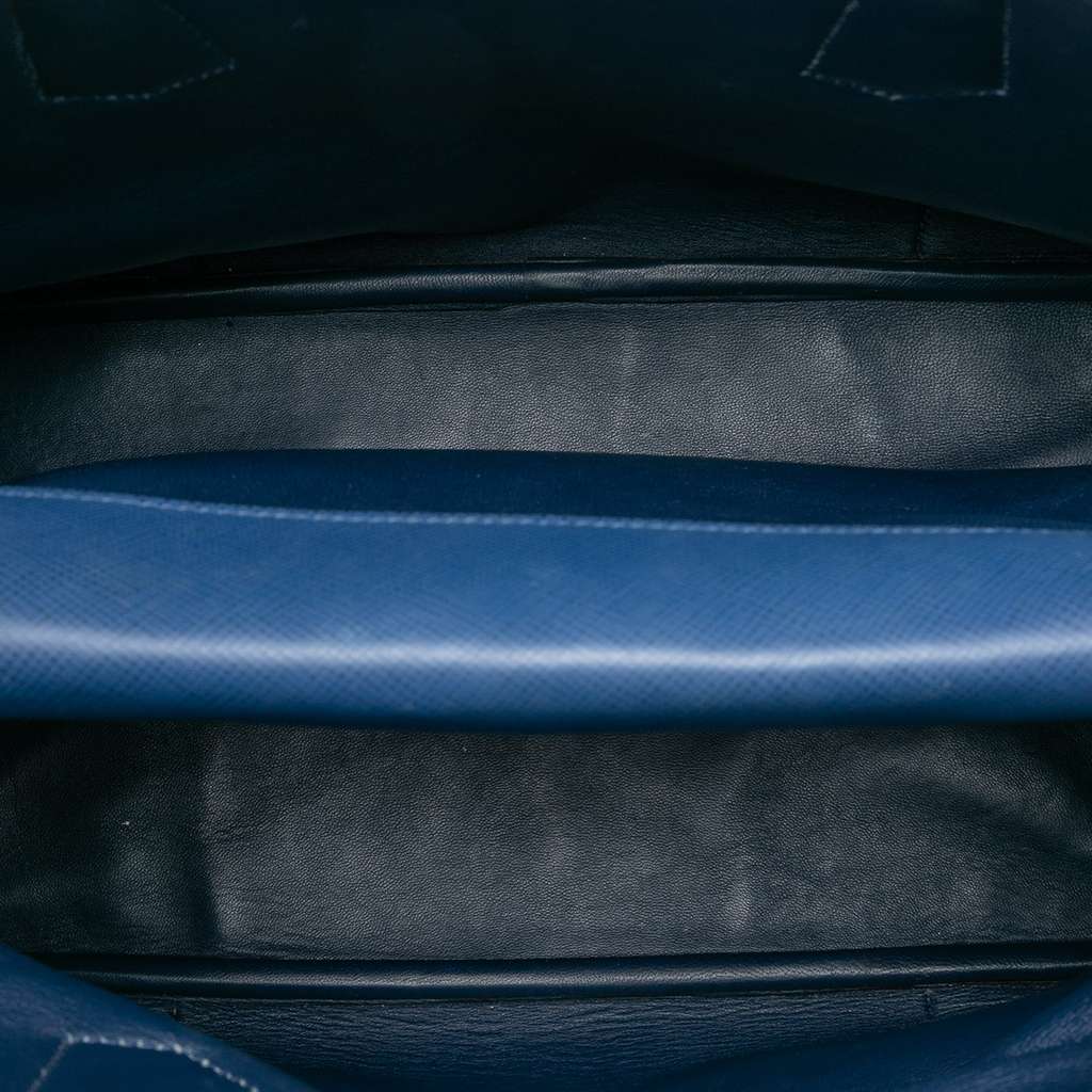 Prada Large Canapa and Saffiano Double Satchel Beige Canvas Good condition - Model View