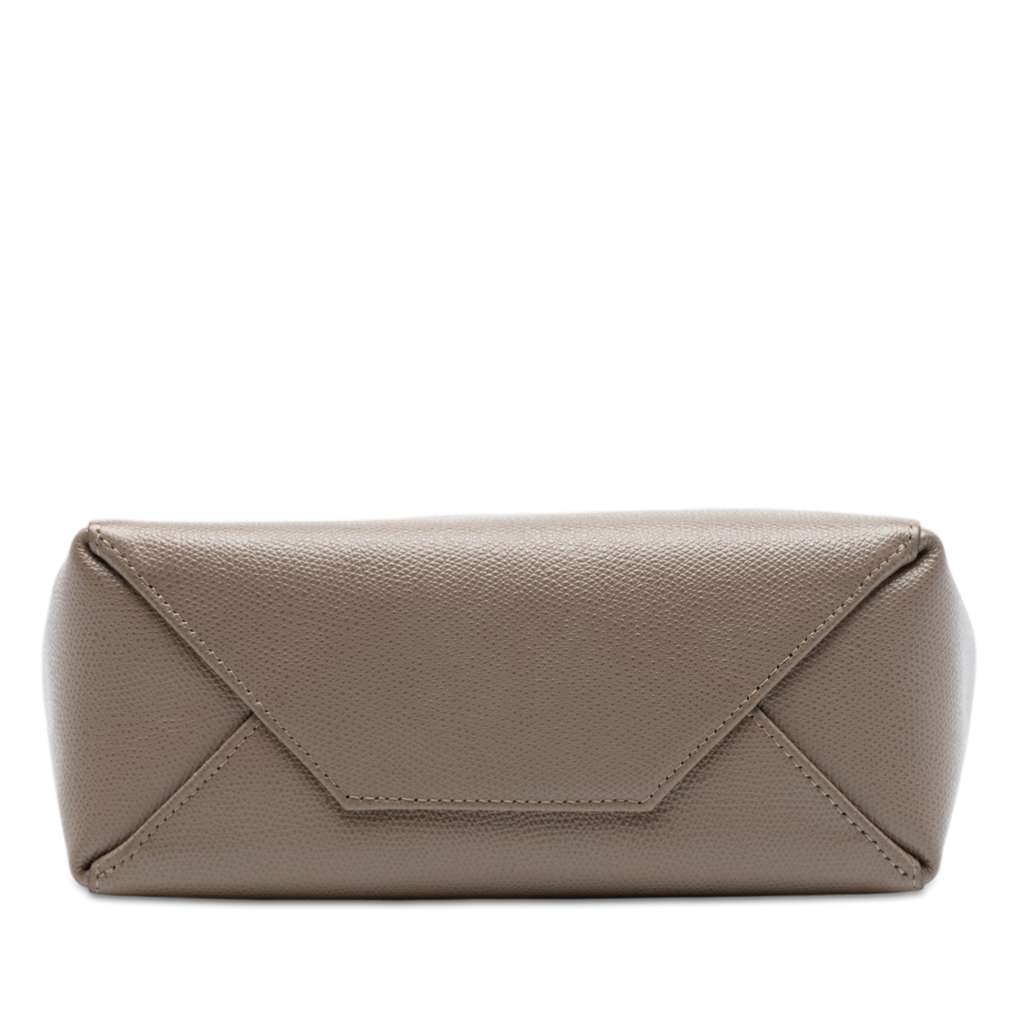 Celine Small Grained Calfskin Vertical Cabas Satchel Brown Leather Good condition - Inside View