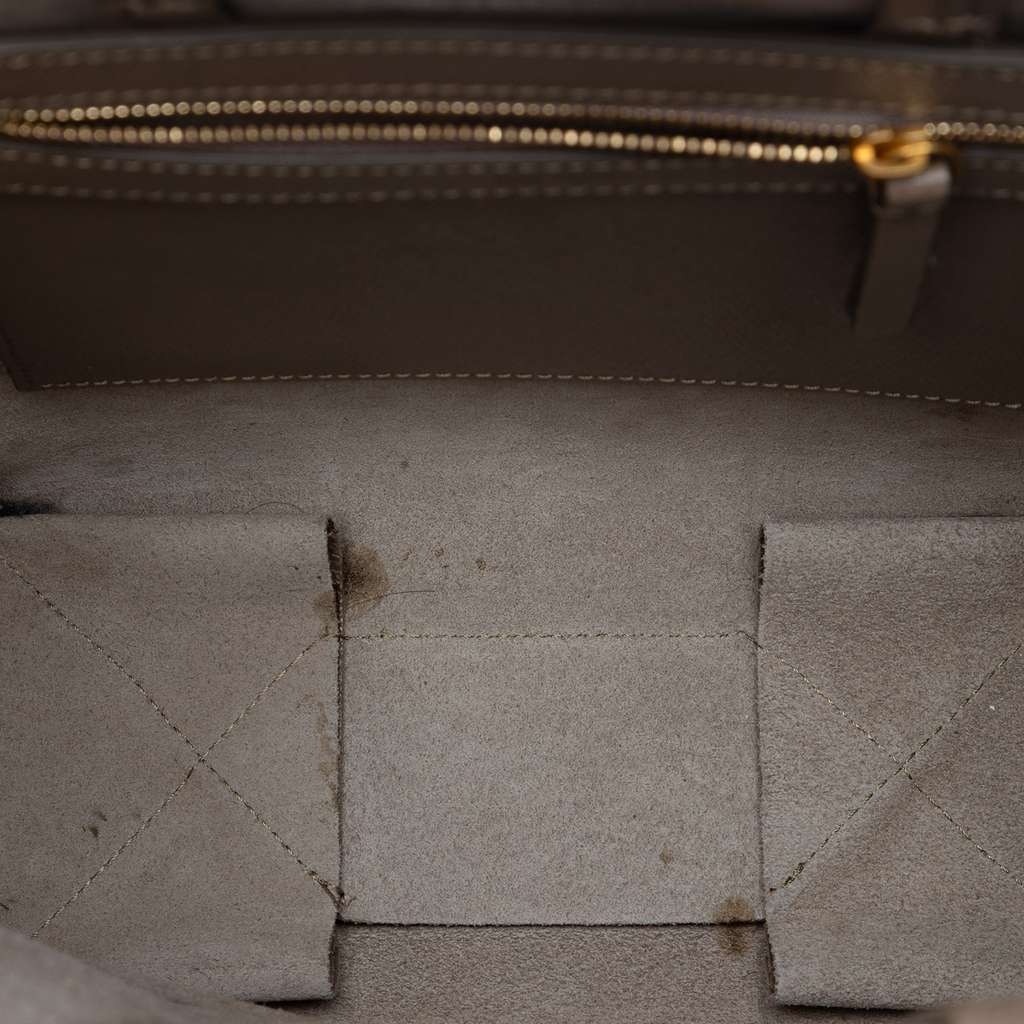 Celine Small Grained Calfskin Vertical Cabas Satchel Brown Leather Good condition - Model View