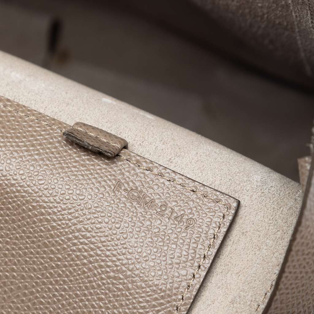 Celine Small Grained Calfskin Vertical Cabas Satchel Brown Leather Good condition - Box View