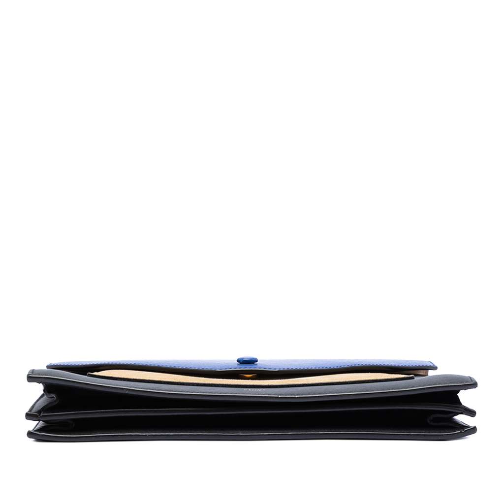 Celine Large Tricolor Calfskin and Suede Pocket Envelope Flap on Chain Black Leather Good condition - Inside View