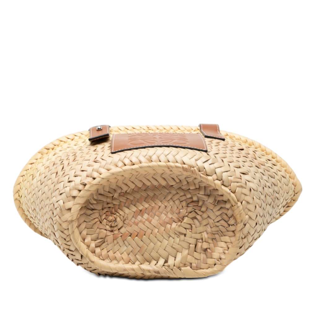 Loewe Small Raffia Anagram Basket Tote Beige Good condition - Inside View