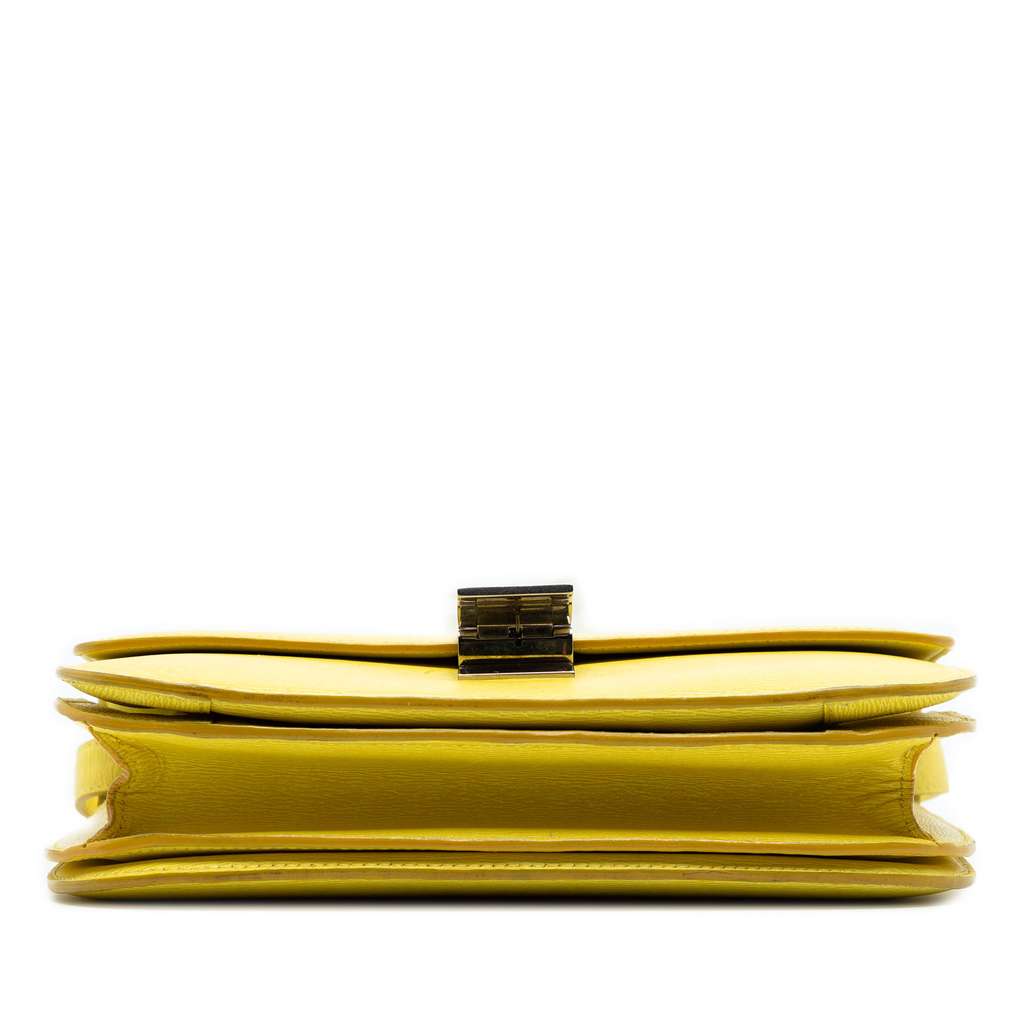 Celine Medium Calfskin Classic Box Yellow Leather Good condition - Inside View