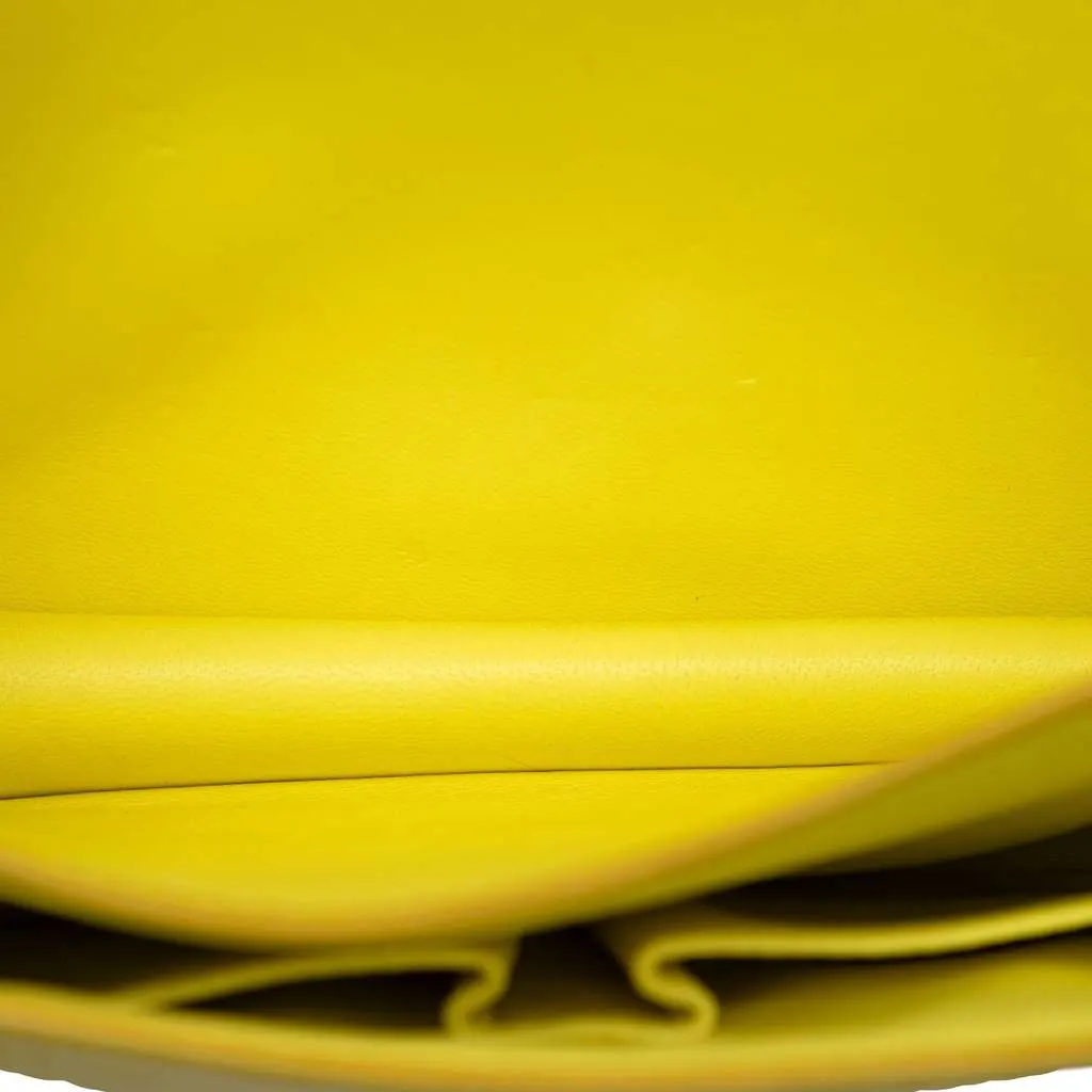 Celine Medium Calfskin Classic Box Yellow Leather Very good - Model View