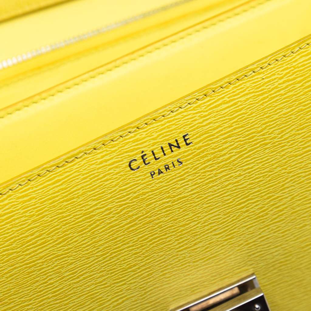 Celine Medium Calfskin Classic Box Yellow Leather Good condition - Box View
