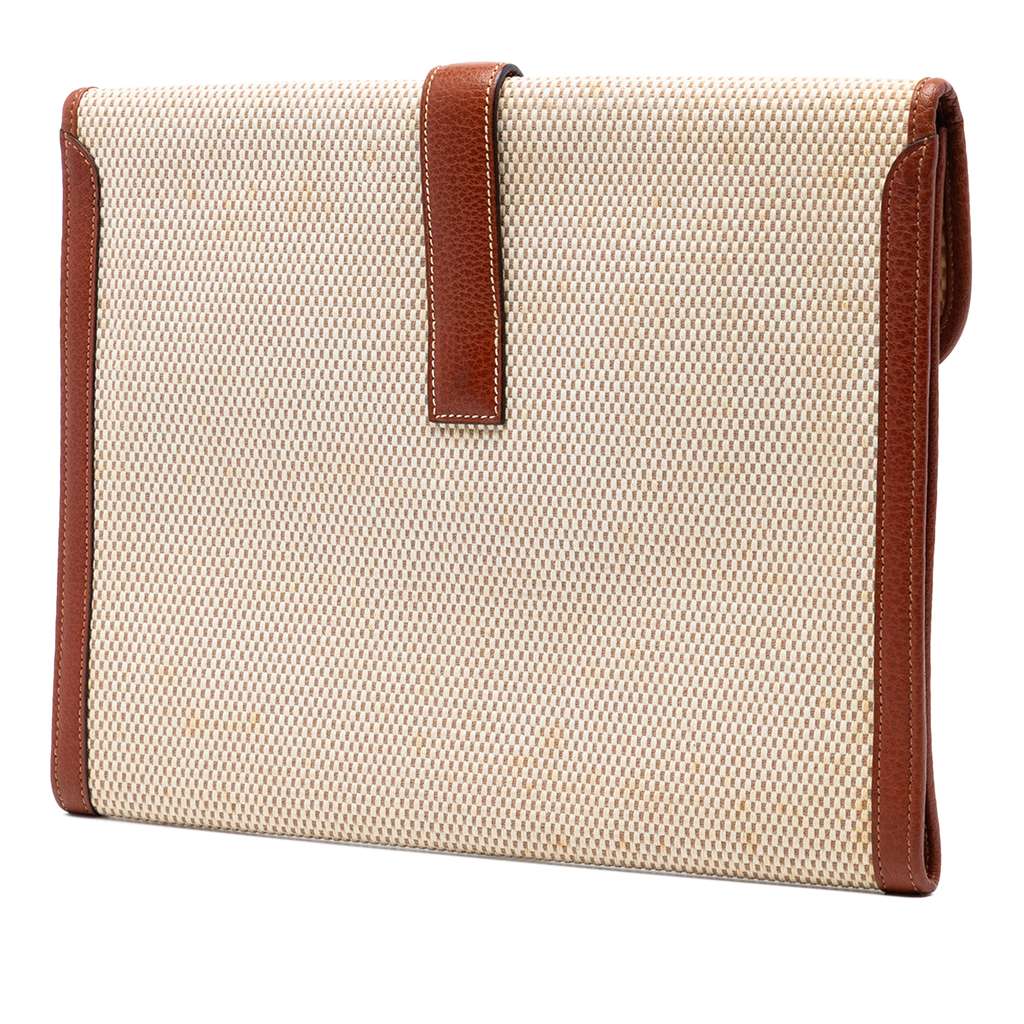 Hermès Toile Jige 29 Beige Canvas Good condition - Back View