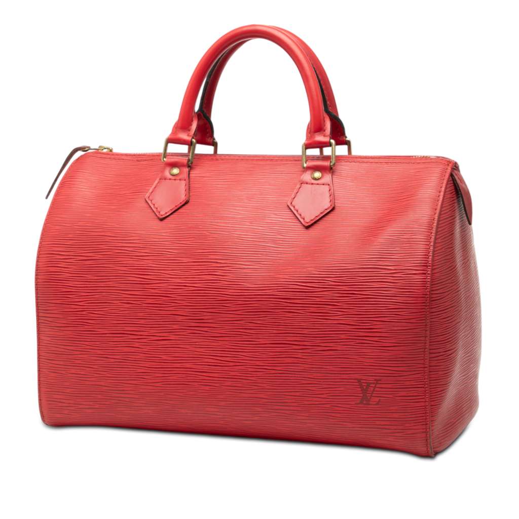 Louis Vuitton Epi Speedy 30 Red Leather Good condition - Back View