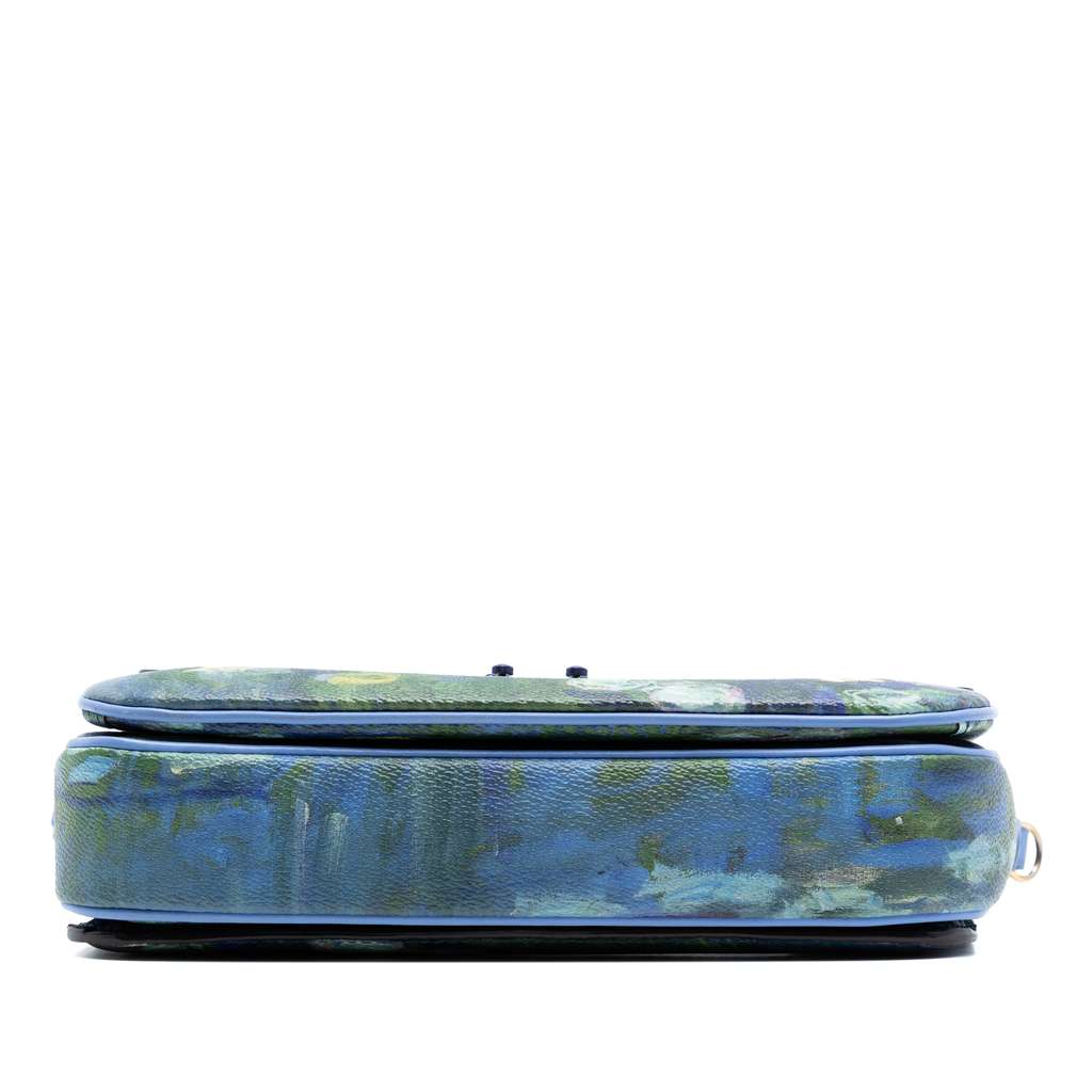 Louis Vuitton Jeff Koons Masters Collection Monet Pochette Metis Blue Canvas Good condition - Inside View