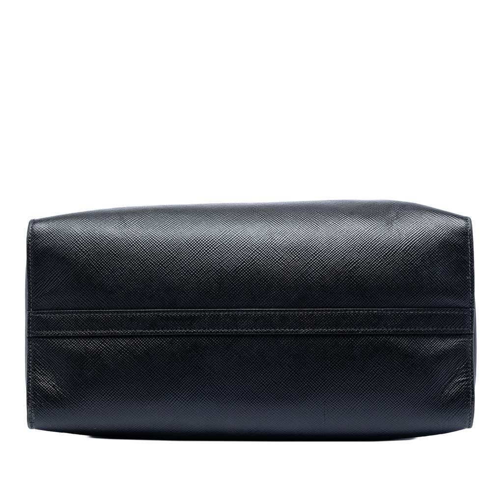 Prada Saffiano Cuir Monochrome Satchel Black Leather Good condition - Inside View