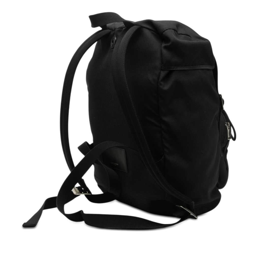 Saint Laurent Canvas Utilitarian Hunting Backpack Black Canvas Good condition - Back View
