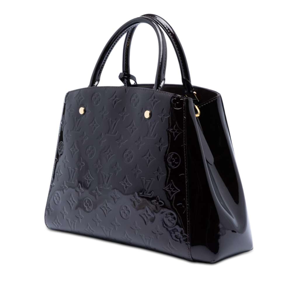 Louis Vuitton Monogram Vernis Montaigne MM Purple Leather Good condition - Back View