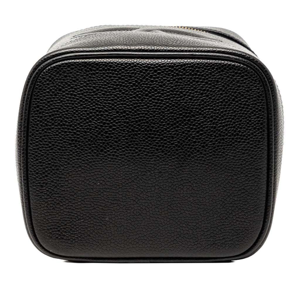 Chanel CC Caviar Vanity Bag Black Leather Good condition - Inside View