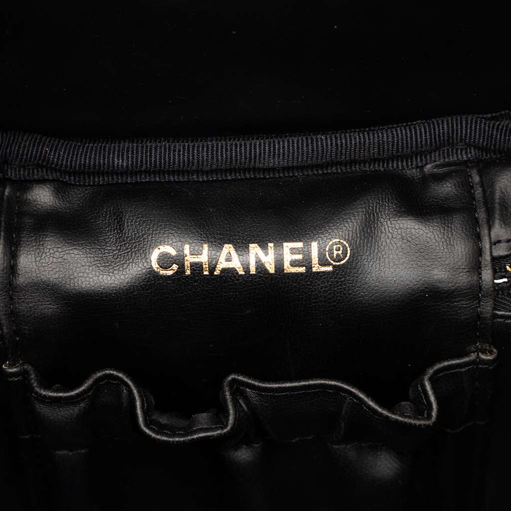 Chanel CC Caviar Vanity Bag Black Leather Good condition - Box View