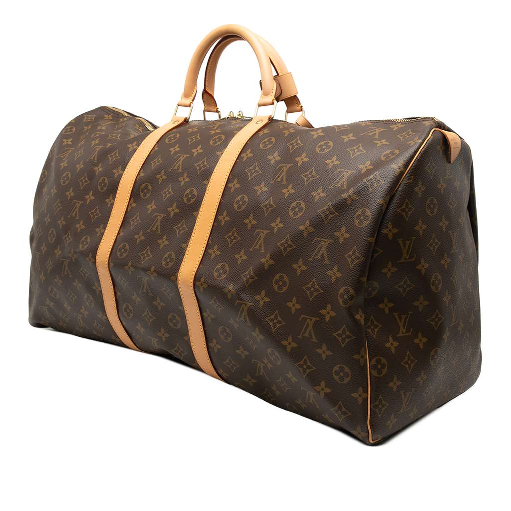 Louis Vuitton Monogram Keepall 60 Brown Good condition - Back View