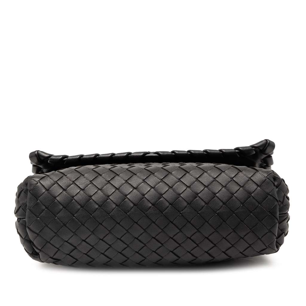 Bottega Veneta Baby Nappa Intrecciato Olimpia Crossbody Black Leather Good condition - Inside View