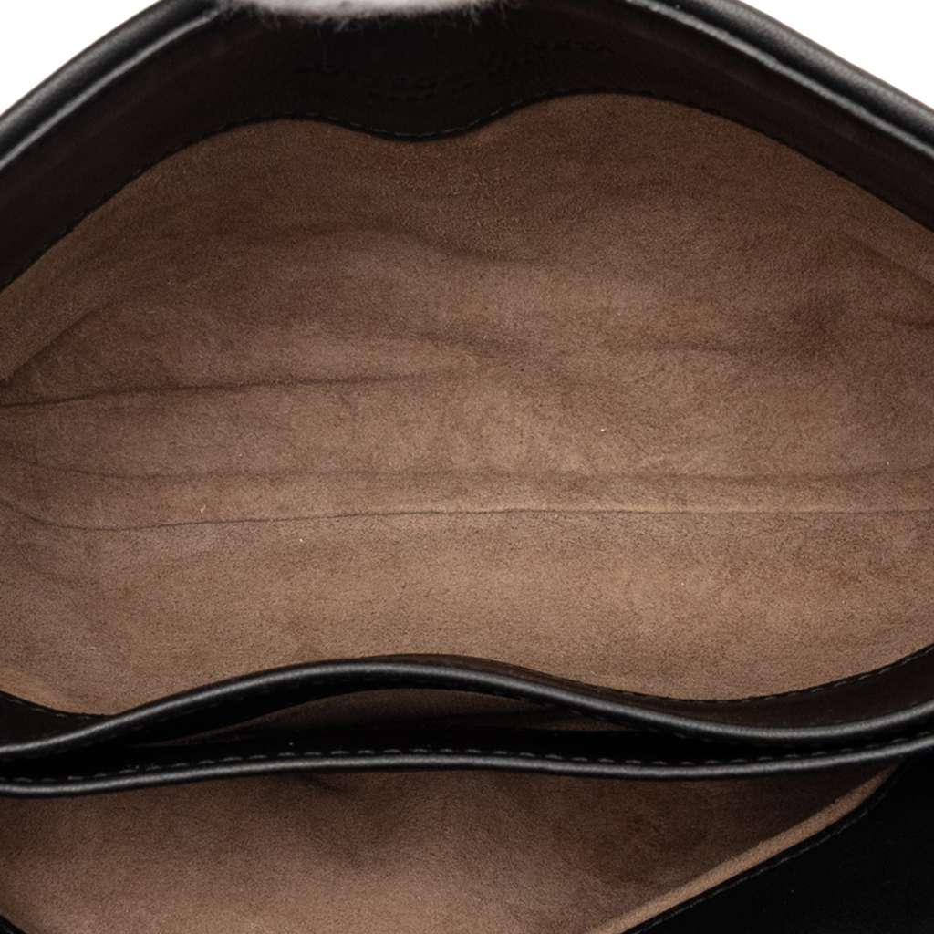 Bottega Veneta Baby Nappa Intrecciato Olimpia Crossbody Black Leather Good condition - Model View