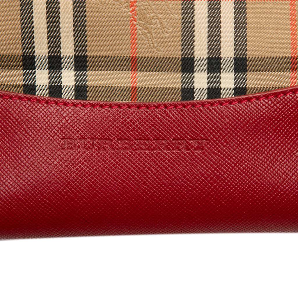 Burberry Haymarket Check Canvas Tote Beige Canvas Fair condition - Box View