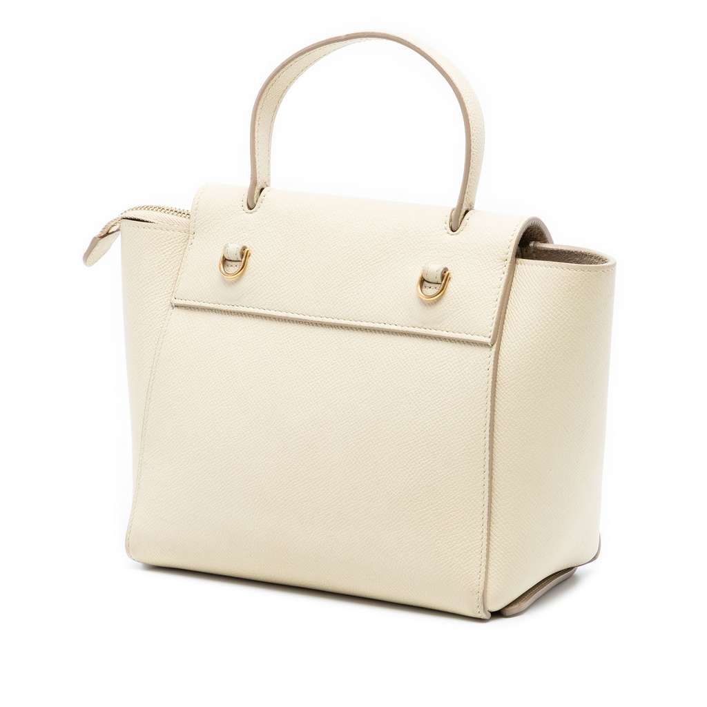 Celine Nano Grained Calfskin Belt Bag Brown Leather Good condition - Back View