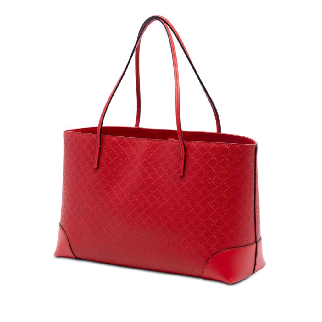 Gucci Leather Diamante Bright Hilary Lux Tote Red Leather Good condition - Back View