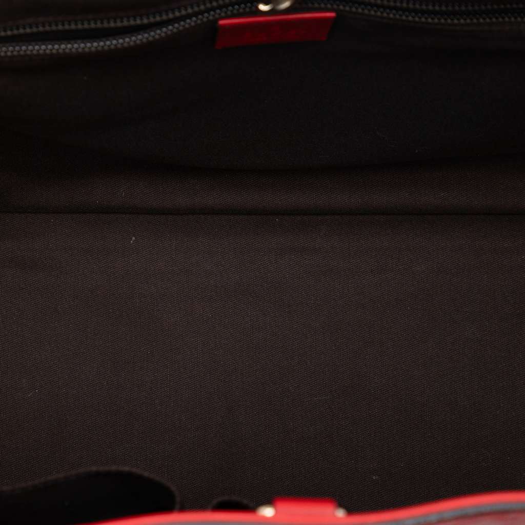 Gucci Leather Diamante Bright Hilary Lux Tote Red Leather Good condition - Model View