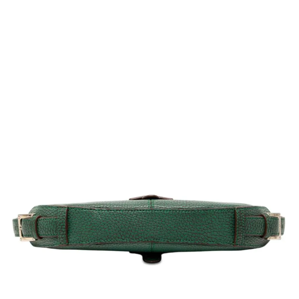 Loewe Mini Pebbled Leather Baguette Boat Bag Green Leather Very good - Inside View