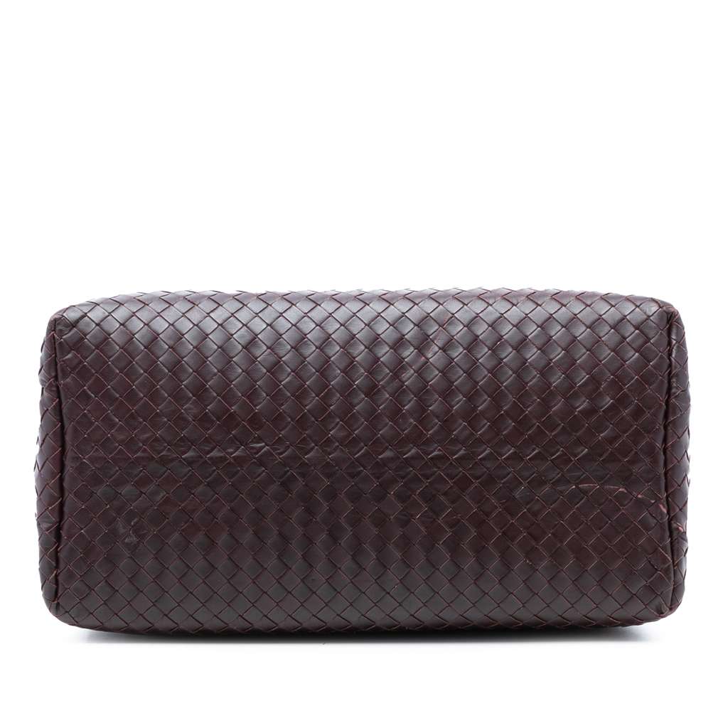 Bottega Veneta Medium Nappa Intrecciato Roma Tote Red Leather Good condition - Inside View