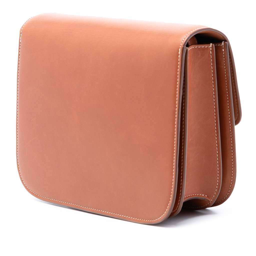 Celine Medium Calfskin Classic Box Brown Leather Good condition - Back View