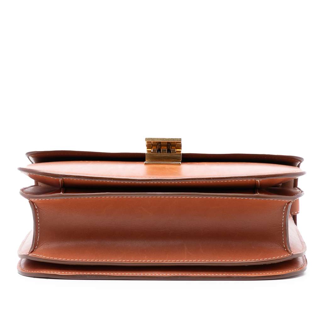 Celine Medium Calfskin Classic Box Brown Leather Good condition - Inside View