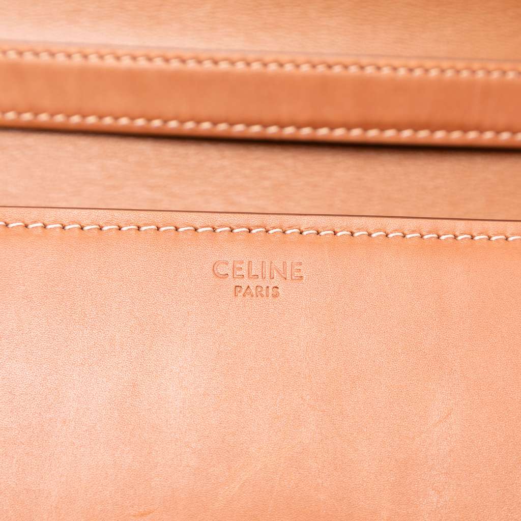 Celine Medium Calfskin Classic Box Brown Leather Good condition - Box View