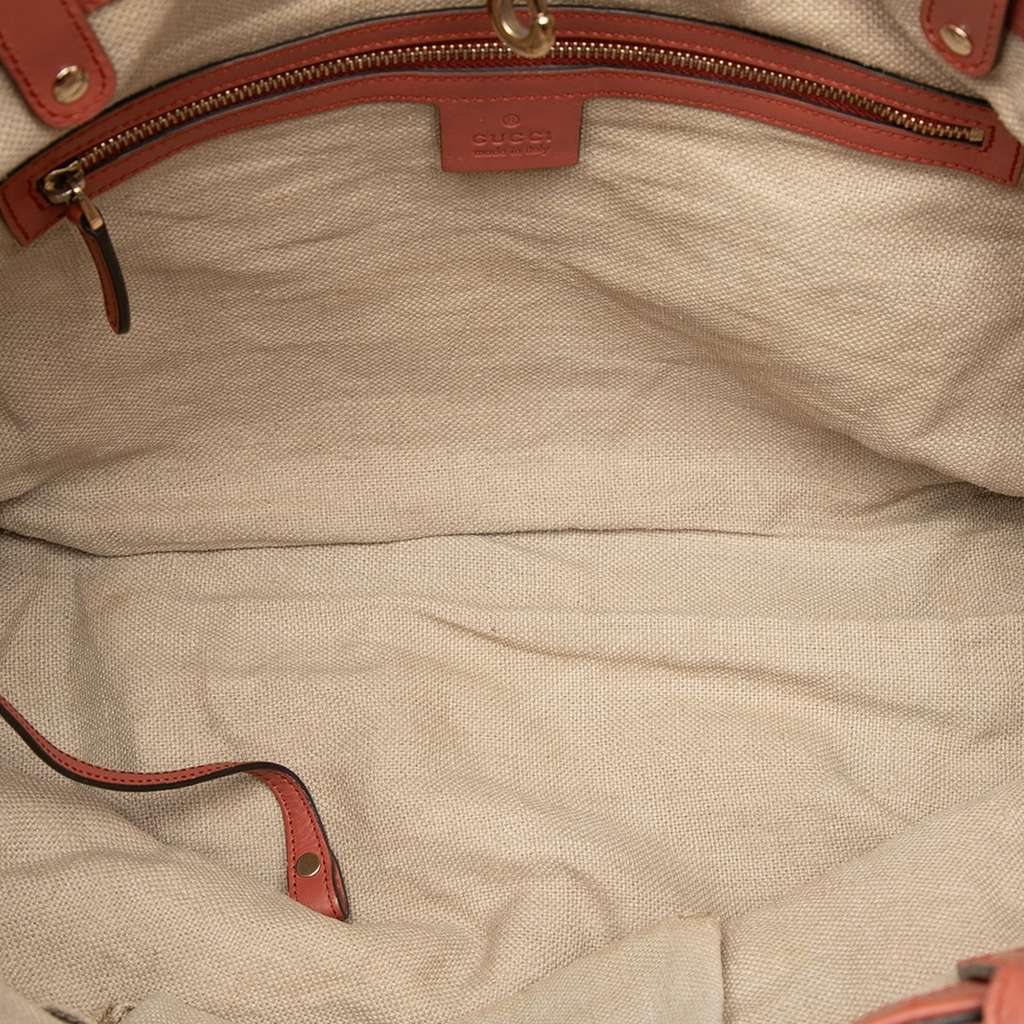 Gucci Medium Canvas Craft Tote Beige Canvas Fair condition - Model View