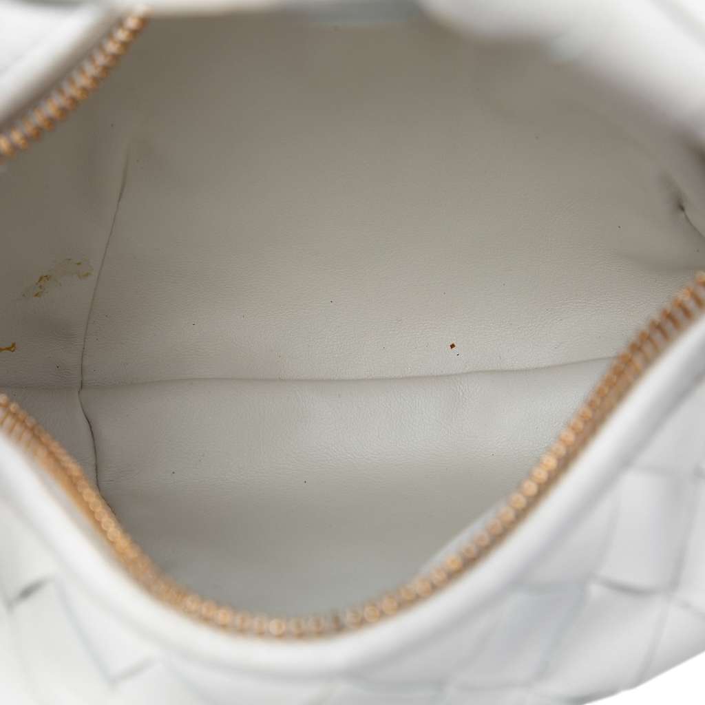 Bottega Veneta Mini Nappa Intrecciato Jodie White Leather Good condition - Model View