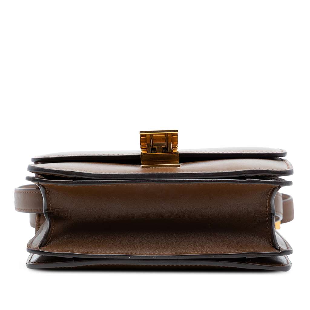 Celine Small Calfskin Classic Box Brown Leather Good condition - Inside View