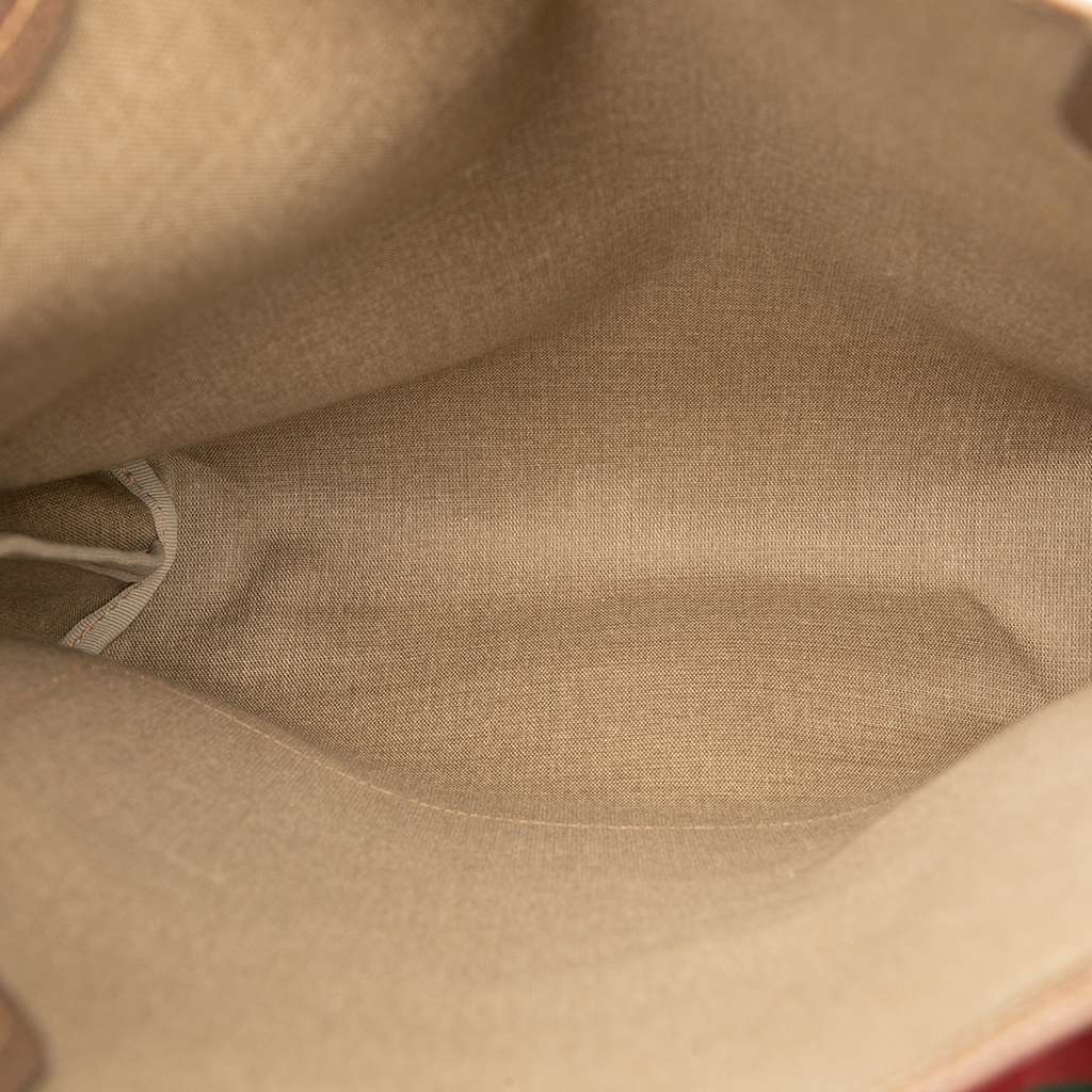 Gucci GG Supreme Web Tote Beige Canvas Good condition - Model View