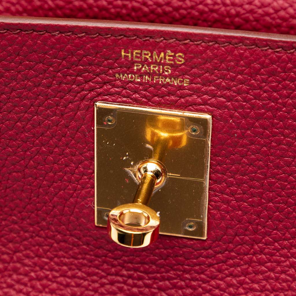 Hermès Togo Kelly II Retourne 32 Red Leather Good condition - Box View