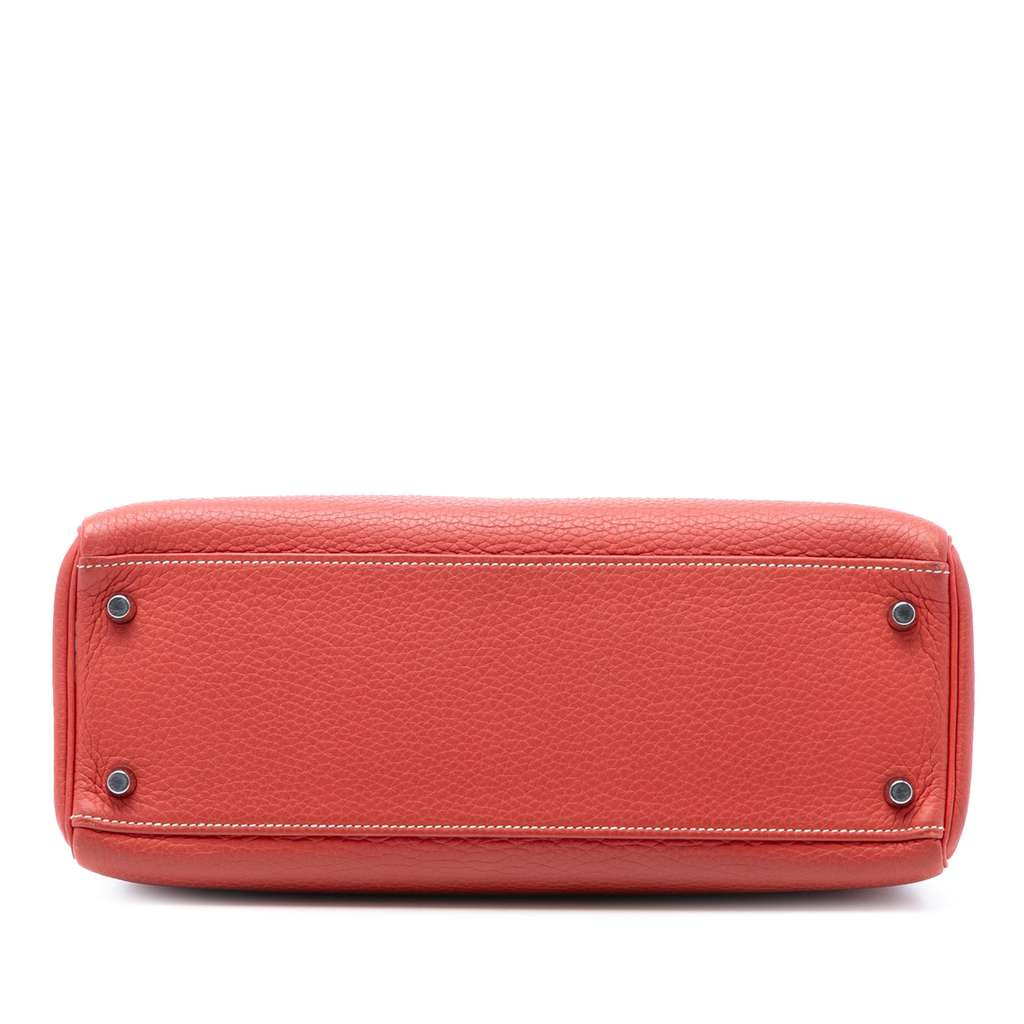 Hermès Clemence Kelly II Retourne 32 Orange Leather Good condition - Inside View