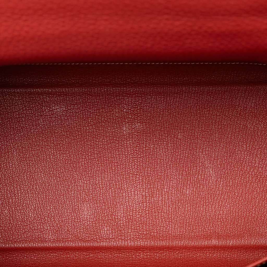 Hermès Clemence Kelly II Retourne 32 Orange Leather Good condition - Model View