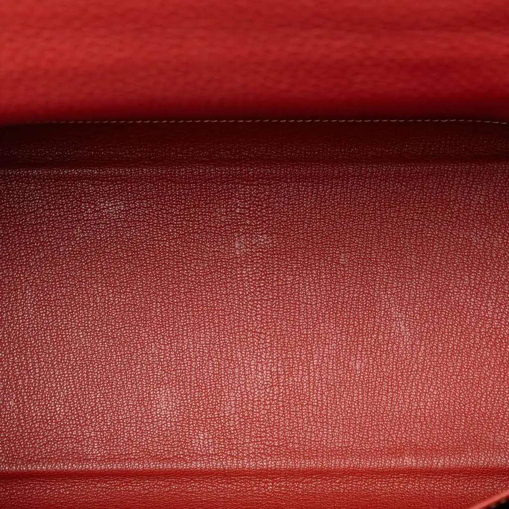 Hermès Clemence Kelly II Retourne 32 Orange Leather Very good - Model View