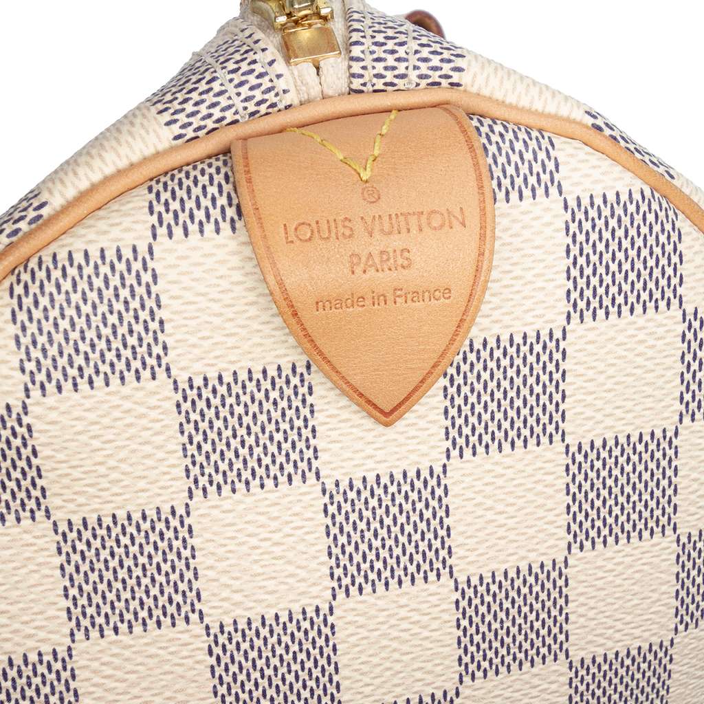 Louis Vuitton Damier Azur Speedy 30 White Good condition - Box View